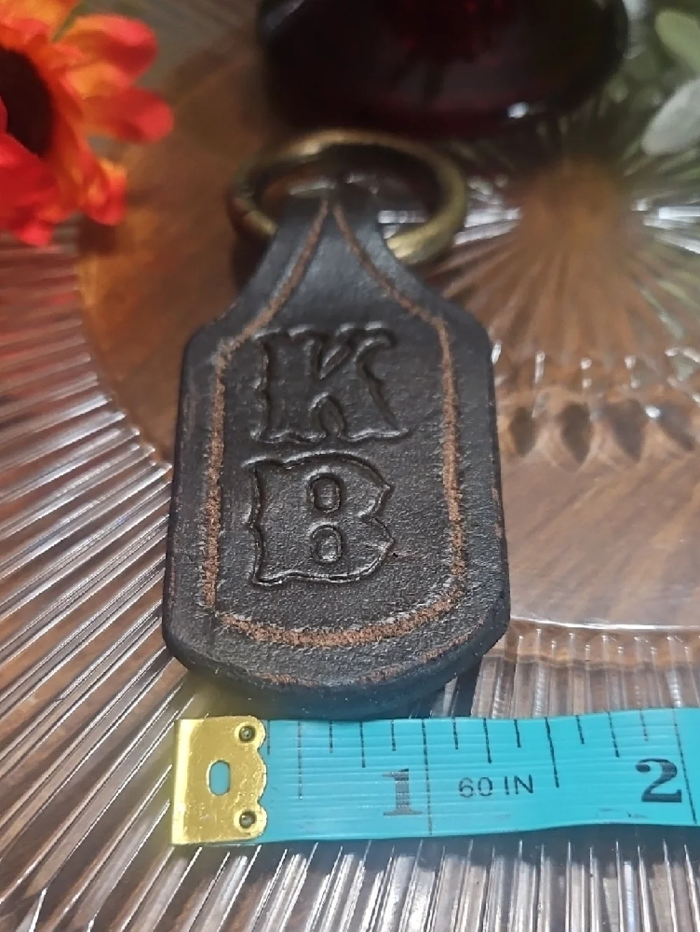 Hand Crafted Tooled Genuine Leather Key Chain NEW Personalized CUSTOM per Order